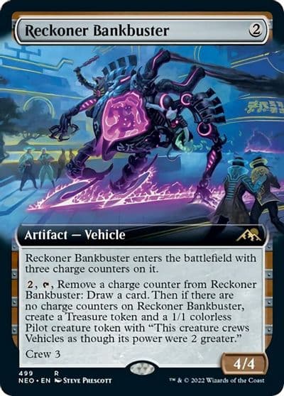 Reckoner Bankbuster Extended Art Kamigawa: Neon Dynasty Magic card