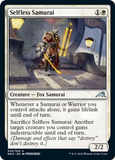 Selfless Samurai Kamigawa: Neon Dynasty Magic card