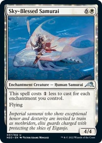 Sky Blessed Samurai Kamigawa: Neon Dynasty Magic card