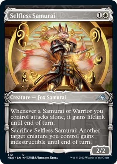 Selfless Samurai Showcase Kamigawa: Neon Dynasty Magic card