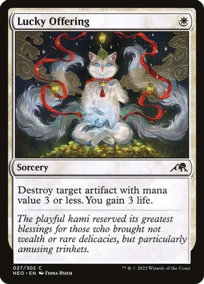 Lucky Offering Kamigawa: Neon Dynasty Magic card