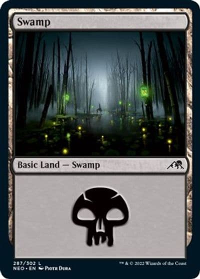 Swamp 287 Kamigawa: Neon Dynasty Magic card