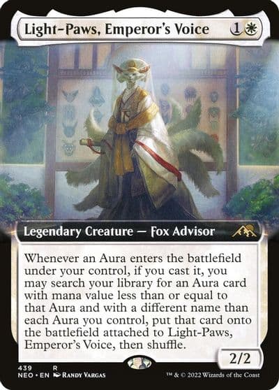 Light Paws Emperors Voice Extended Art Kamigawa: Neon Dynasty Magic card