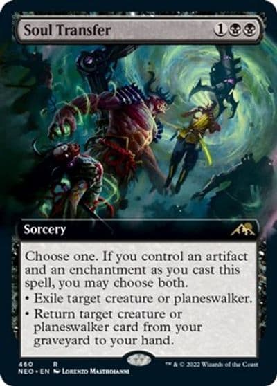 Soul Transfer Extended Art Kamigawa: Neon Dynasty Magic card