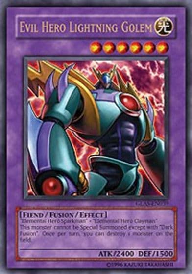 Evil Hero Lightning Golem Gladiator's Assault Yu-Gi-Oh! card