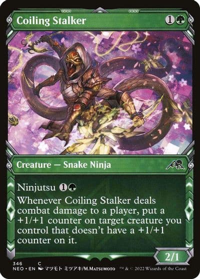 Coiling Stalker Showcase Kamigawa: Neon Dynasty Magic card