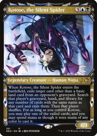 Kotose the Silent Spider Showcase Kamigawa: Neon Dynasty Magic card