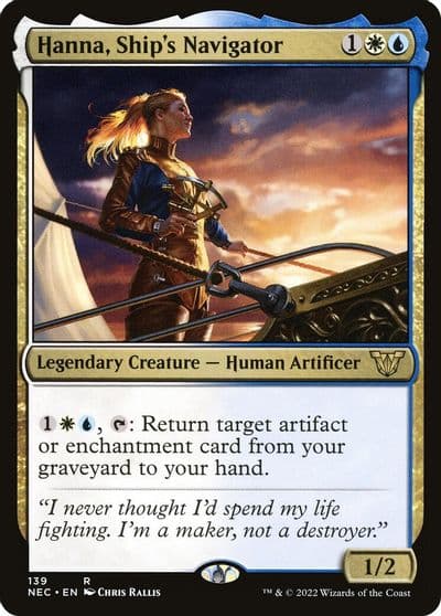Hanna Ships Navigator Commander: Kamigawa: Neon Dynasty Magic card