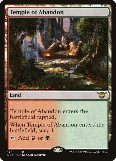Temple of Abandon Commander: Kamigawa: Neon Dynasty Magic card