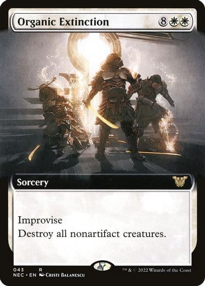 Organic Extinction Extended Art Commander: Kamigawa: Neon Dynasty Magic card