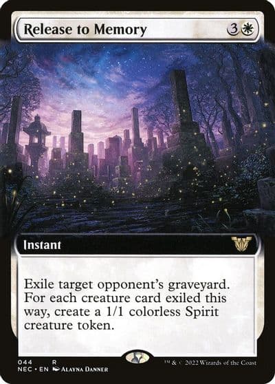 Release to Memory Extended Art Commander: Kamigawa: Neon Dynasty Magic card