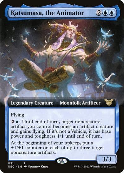 Katsumasa the Animator Extended Art Commander: Kamigawa: Neon Dynasty Magic card
