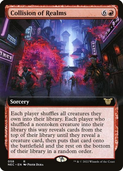 Collision of Realms Extended Art Commander: Kamigawa: Neon Dynasty Magic card