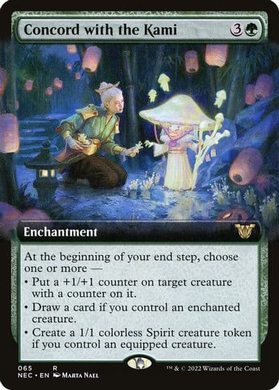 Concord with the Kami Extended Art Commander: Kamigawa: Neon Dynasty Magic card
