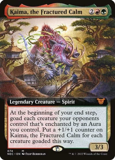 Kaima the Fractured Calm Extended Art Commander: Kamigawa: Neon Dynasty Magic card