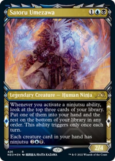 Satoru Umezawa Showcase Foil Etched Kamigawa: Neon Dynasty Magic card