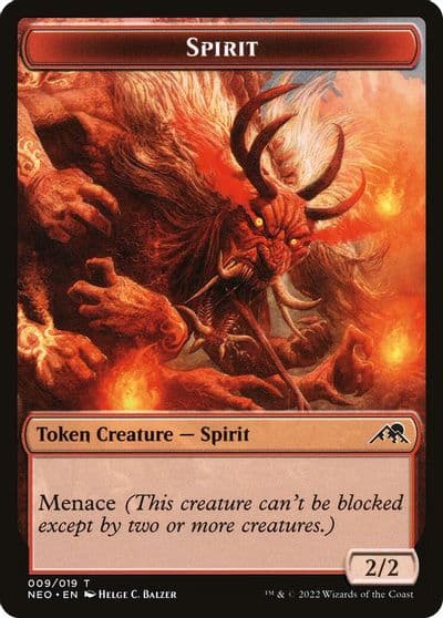 Spirit Token 009 Kamigawa: Neon Dynasty Magic card