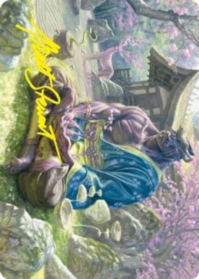 Kosei Penitent Warlord Art Card Gold Stamped Signature Art Series: Kamigawa: Neon Dynasty Magic card