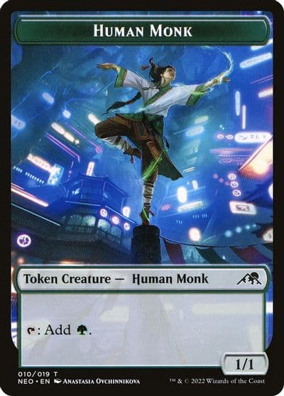 Human Monk Token Kamigawa: Neon Dynasty Magic card