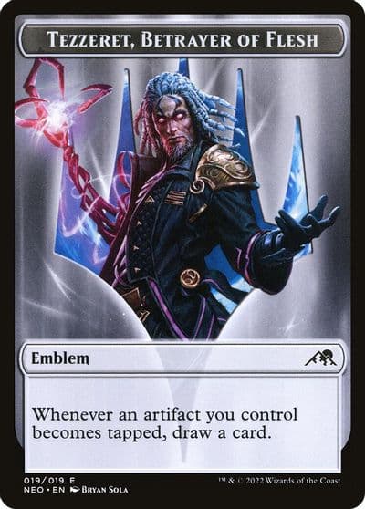 Emblem Tezzeret Betrayer of Flesh Kamigawa: Neon Dynasty Magic card