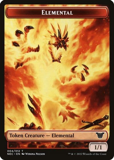 Elemental Spirit 009 Double Sided Token Commander: Kamigawa: Neon Dynasty Magic card