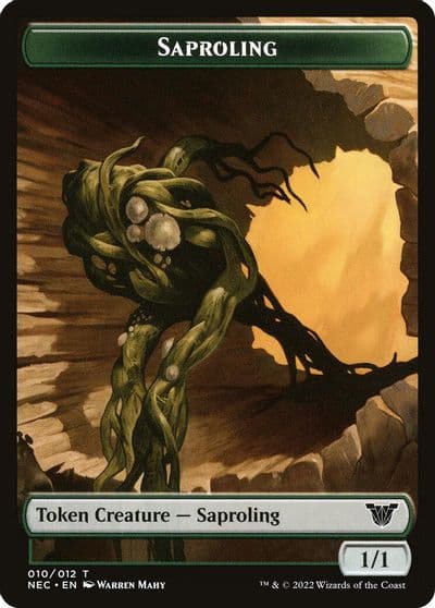 Saproling Spirit 002 Double Sided Token Commander: Kamigawa: Neon Dynasty Magic card