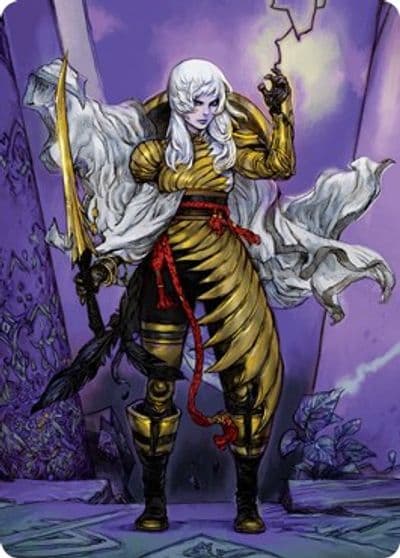 The Wandering Emperor Art Card 49 81 Art Series: Kamigawa: Neon Dynasty Magic card