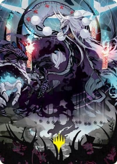 Echo of Deaths Wail Art Card Gold Stamped Signature Art Series: Kamigawa: Neon Dynasty Magic card