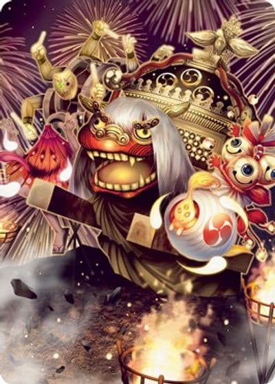March of Reckless Joy Art Card Art Series: Kamigawa: Neon Dynasty Magic card