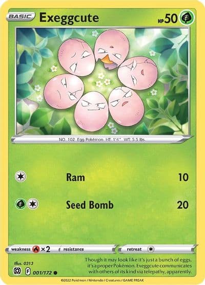 Exeggcute SWSH09: Brilliant Stars Pokemon card