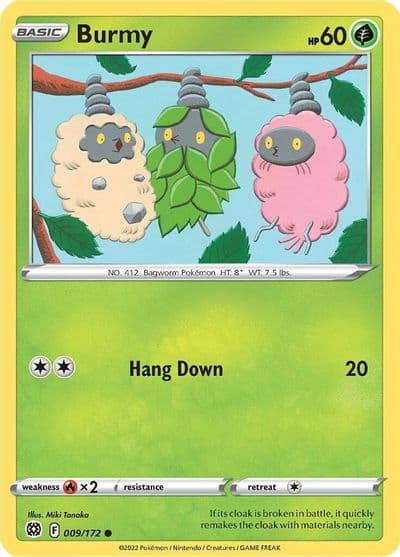 Burmy SWSH09: Brilliant Stars Pokemon card