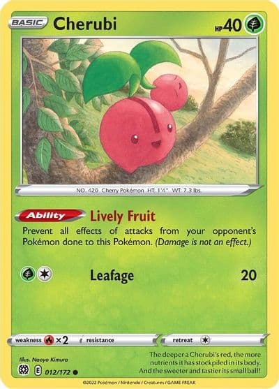Cherubi SWSH09: Brilliant Stars Pokemon card