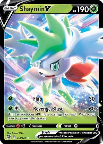 Shaymin V SWSH09: Brilliant Stars Pokemon card