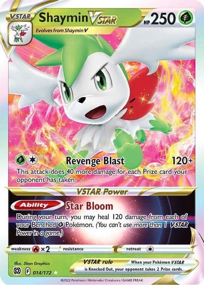 Shaymin VSTAR SWSH09: Brilliant Stars Pokemon card