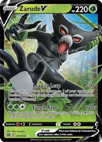 Zarude V SWSH09: Brilliant Stars Pokemon card