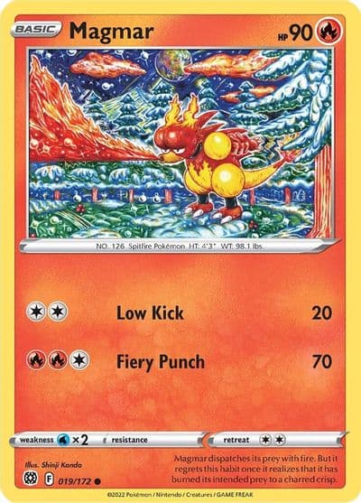 Magmar SWSH09: Brilliant Stars Pokemon card