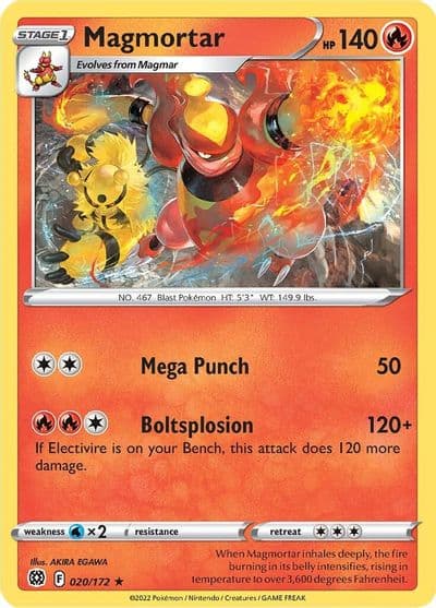 Magmortar SWSH09: Brilliant Stars Pokemon card