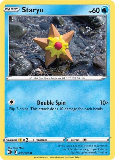 Staryu SWSH09: Brilliant Stars Pokemon card