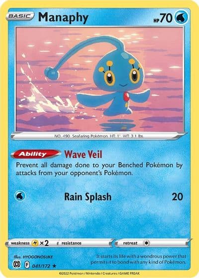 Manaphy SWSH09: Brilliant Stars Pokemon card
