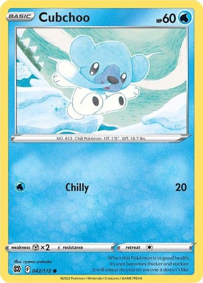 Cubchoo SWSH09: Brilliant Stars Pokemon card