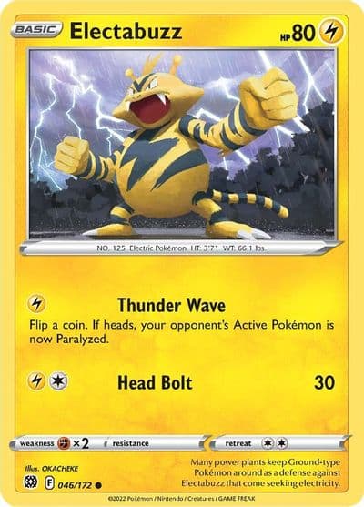 Electabuzz SWSH09: Brilliant Stars Pokemon card