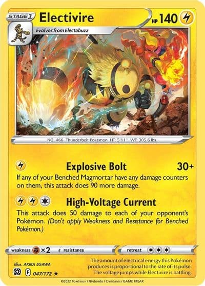 Electivire SWSH09: Brilliant Stars Pokemon card