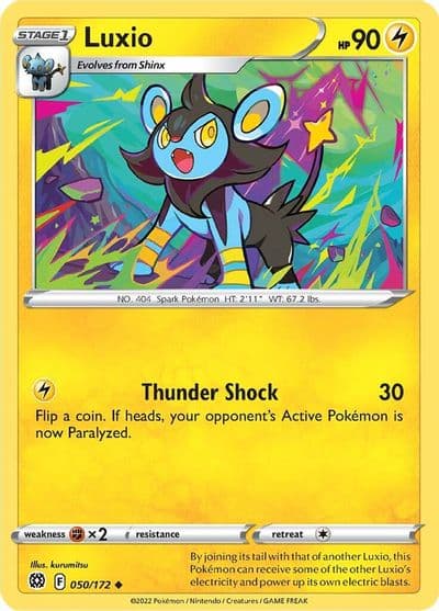 Luxio SWSH09: Brilliant Stars Pokemon card