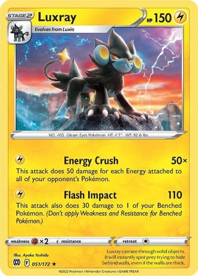 Luxray SWSH09: Brilliant Stars Pokemon card