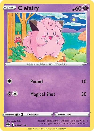 Clefairy SWSH09: Brilliant Stars Pokemon card