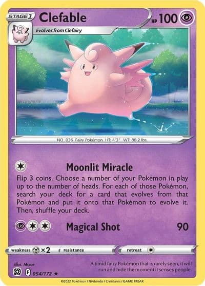 Clefable SWSH09: Brilliant Stars Pokemon card