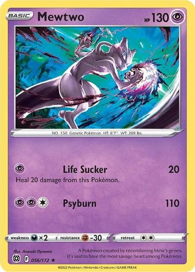 Mewtwo SWSH09: Brilliant Stars Pokemon card