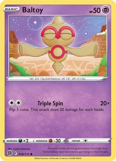 Baltoy SWSH09: Brilliant Stars Pokemon card