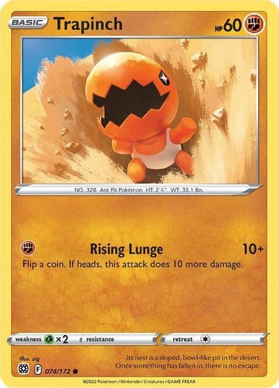 Trapinch SWSH09: Brilliant Stars Pokemon card