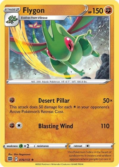 Flygon SWSH09: Brilliant Stars Pokemon card